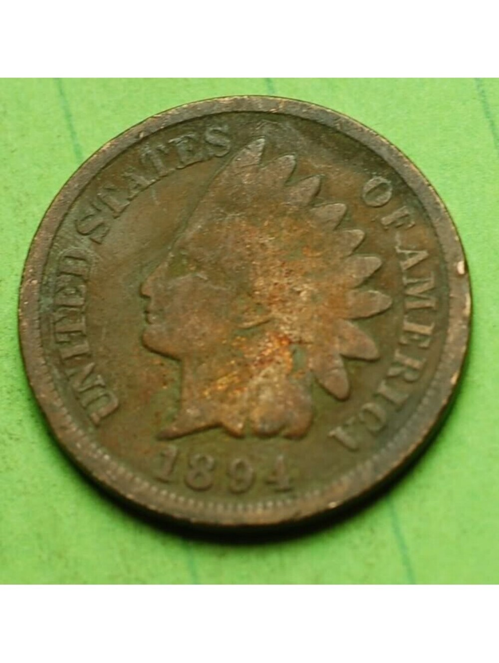 W885 1894 Indian Head Cent Penny 1c - Check Out Our Store old coin money gift